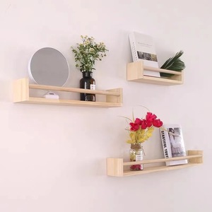 Wooden <b>Wall</b> <b>Mounted</b> Storage Rack Rectangle Living Room Durable Neatening <b>Shelf</b> - Product Image 2