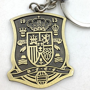 Llavero Personalizable con Logotipo de Equipo de Fútbol, con Forma de Escudo de Bronce, para Fanáticos de Alemania, Argentina, España, Bélgica - Recuerdo - Product Image 2