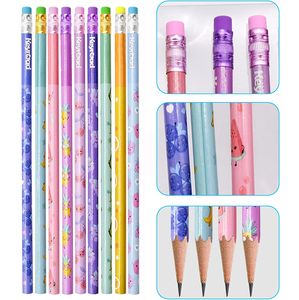 Custom Heat Transfer Smell HB Wood Pencil <b>Shrink</b> <b>Wrap</b> Scented Graphite Pencil - Product Image 2