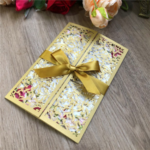 Custom Luxury White Velvet Hardcover Theme Invitation Transparent Gift Card