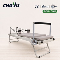 Reformer Pilates Pliable Portable pour la Maison, Machine de Gymnastique OEM ODM avec Logo Personnalisé, Plateforme Coulissante Réglable pour le Renforcement du Core, Lit de Fitness