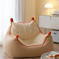Fauteuil paresseux Totoro mignon, chaise inclinable individuelle avec dossier, mobilier de loisirs doux pour chambre d'enfant et détente