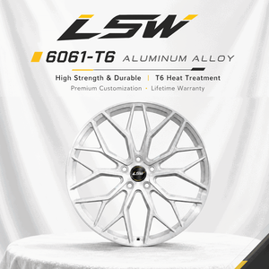 LS8013 LSW Aluminum Polished Multi <b>Spoke</b> <b>Wheel</b> One Piece Cast for Passenger Car Retrofit Upgrade - Product Image 4