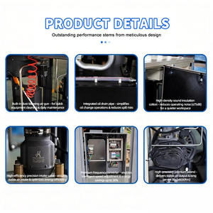Kompresor Industri VEXOR Baru Portabel 2-in-1 Kompresor Udara Sekrup Motor 15KW Daya 37KW Sumber Daya Gas/AC Dilengkapi Udara - Product Image 4