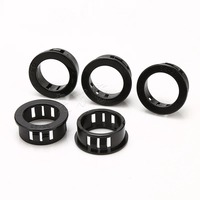 200 PIÈCES/1 LOT – Passant de câble en nylon noir à clipser, type boucle, pour protection de fil, anneau de gaine de câble, bouchon de trou de câble 8-50mm