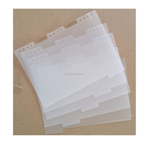 Diviseurs de planificateur en PP givré personnalisé Page 5 Diviseurs en PP à onglet latéral pour autocollants d'étiquettes - Product Image 6