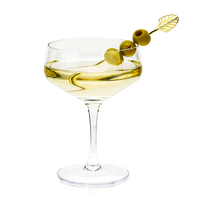 Piques à cocktail Art Déco dorées en acier inoxydable 304, aiguilles à fruits et brochettes à cocktail pour bar, boissons et fourchettes à fruits