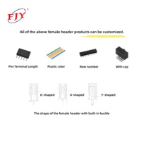 Connecteur femelle SMT à montage en surface de 1,27 mm d'épaisseur et 4,3 mm de hauteur avec 10 à 16 broches, 20 broches, double rangée, 1A 500V, alimentation PCB