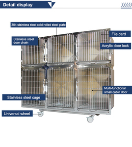 Speciale Aanbieding Veterinaire Vijfdeurs Kooi 304 Roestvrijstalen Afgeronde Hoeken Eenvoudig Voor Kippenvogels Honden Katten Ijzer Metaal - Product Image 6