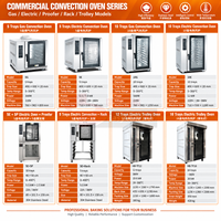 Four à convection commercial électrique et à gaz 5, 10, 12, 16 plateaux pour lasagnes, pâtes, légumes, pommes de terre, poulet rôti - Cuisine