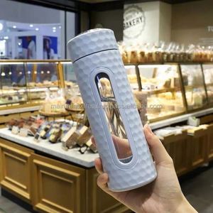 Professional Factory Wholesale Modern Fashion Glass Tumbler Water Bottle Kids School Use 450ml Capacity Multi-color Cartoon - Product Image 3