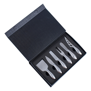 Premium 6 pezzi di formaggio pala antiaderente rivestito in acciaio inossidabile coltello per formaggio Set con scatola regalo per natale pronto per la spedizione - Product Image 1