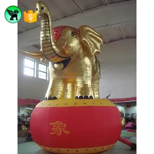 4m गोल्डन Inflatable हाथी अनुकूलित विशाल विज्ञापन के लिए हाथी Inflatable चरण A6955
