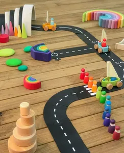 Children's Expressway Soft Plastic Flexible Pvc Splicing Car Race Jigsaw Track Puzzle Toy