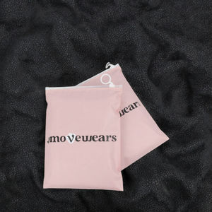 Custom LOGO Transparent PE Frosted Black Zipper Bag Eco-Friendly PE <b>Plastic</b> <b>Packaging</b> for T-Shirts Hoodies Shoes Socks - Product Image 3