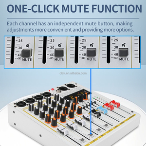 Console de mixage audio musicale Clavax CLMC-PAC4 4 canaux en métal avec BT USB égaliseur 5 bandes 99 effets Mute 48V <span class=keywords><strong>Phantom</strong></span> - Product Image 4