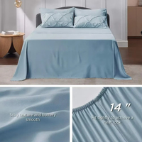 Parure de lit King Size 4 pièces en flanelle, ensemble de draps doux et chauds pour l'hiver, avec taies d'oreiller et housse de couette