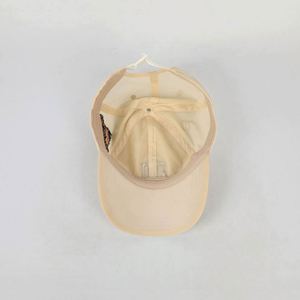 Comfortable New Design 6 Panel Unisex Adult Unstructured Beige Adjustable Polyester Quick Dry 3D Embroidery Baseball <b>Hat</b> - Product Image 6