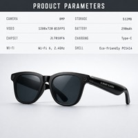 Lunettes de soleil intelligentes OEM ODM avec caméra 8MP, audio Bluetooth et transfert Wi-Fi pour les distributeurs de marques et les importateurs en gros