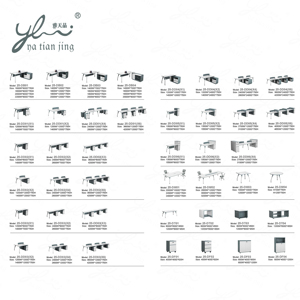Poste <span class=keywords><strong>de</strong></span> travail <span class=keywords><strong>de</strong></span> bureau pour 2 personnes avec cloisons insonorisées et plateau <span class=keywords><strong>de</strong></span> gestion des câbles - Product Image 3