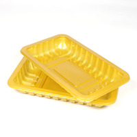 Barquettes rectangulaires jetables en PP écologiques pour plats préparés, nouilles, chewing-gum, sushi, gelée et jus