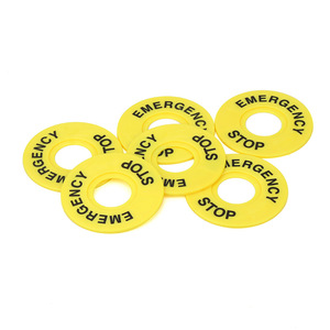 Marco para Etiqueta de Botón de Parada de Emergencia, 22 mm, Nylon, Señal de Advertencia para Equipo Industrial - Product Image 3