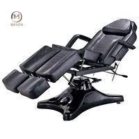 Table de massage électrique pliable à 3 moteurs Mason MS-B42, cadre hydraulique noir, couleurs personnalisables, logo sur mesure.
