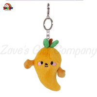 ZAVES Mini Simulation Fruit Porte-clés Mignon Jouets En Peluche pour La Décoration De Sac D'anniversaire Comprend Canne À Sucre Mangue Orange Banane