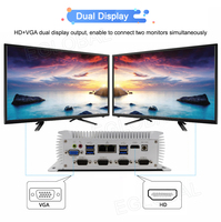 Mini Ordenador Industrial Sin Ventilador EGLOBAL, Intel Core i5-4200U, DDR3L, MSATA SSD, 2 LED, VGA HD, 8 USB, 2 RJ45 Gigabit LAN, Linux Mini PC