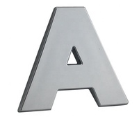 Lettre chromée autocollante de 50 mm de haut pour voitures