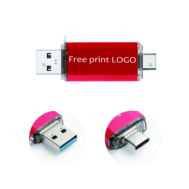 Type C Pendrive 4GB 8GB 16GB 32GB 64GB USB 3.0 Flash Drive New Plastic Pen Thumb Drive with Free Sample