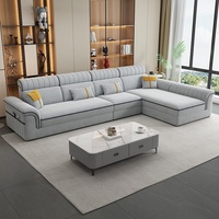 Ensemble de canapés en forme de L en tissu chenille coton et lin ZYCY, design moderne, sans lavage, résistant aux griffures de chat, personnalisable pour salle de sport et villa