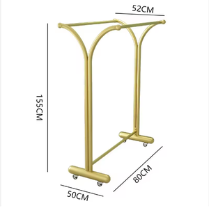 Expositor <span class=keywords><strong>de</strong></span> <span class=keywords><strong>Ropa</strong></span> Sencillo <span class=keywords><strong>de</strong></span> Doble Fila con Ruedas Móviles para <span class=keywords><strong>Ropa</strong></span> <span class=keywords><strong>de</strong></span> Mujer y Niños - Product Image 6