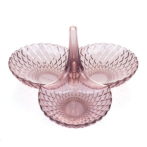 Plastic Fruit Platter Stackable Transparent 3 Tier Serving Tray For Party Kitchen Use - Product Image 5