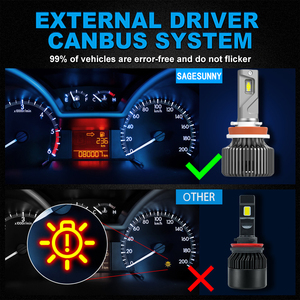 Instalación no destructiva H4 H13 9004 Car LED Headlight 130W 14000LM Bombilla Plug And Play sin errores - Product Image 3