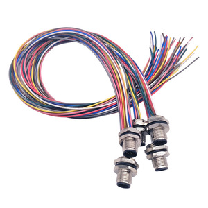 Arnés de Cableado Impermeable M12, Cable de Cobre de 8 Núcleos, Aislamiento de PVC, IP65, para Máquinas, Ensamblaje de Conector de 24V - Product Image 2