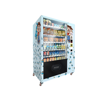 2025 nouveau réfrigéré 22 pouces écran tactile puces noix bouteille eau soda collations boissons distributeur automatique numérique à vendre