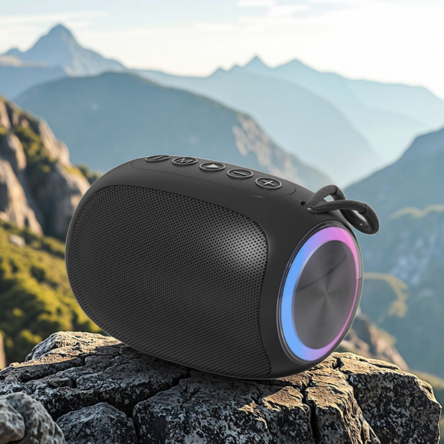 Waterproof IPX4 Portable for 5.3 Speaker with RGB LED Lights Wireless Charging Mega Bass Vibration Hi-Fi Sound