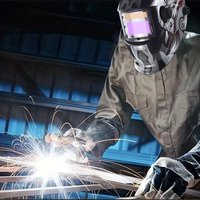 Helm Las Tenaga Surya 2 Sensor Busur Lampu Lebar 4/9-13 TIG MIG Cocok untuk Kebanyakan Jenis Kepala