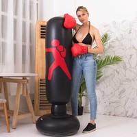 Sac de frappe gonflable autoportant pour enfants, idéal pour l'entraînement au kick-boxing et aux arts martiaux