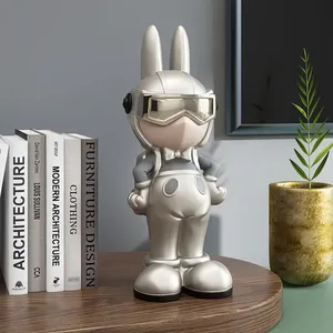 Vente Flash Décoration Maison : Grande Sculpture Lapin sur Pied pour Intérieur, Ornement DIY - Product Image 4