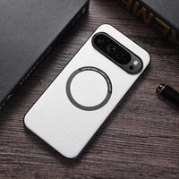 Étui de téléphone en cuir magnétique pour Google Pixel 9 Pro, résistant aux chocs et aux chutes