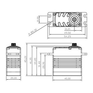 เซอร์โว <span class=keywords><strong>KINGMAX</strong></span> S65S แรงบิด 65 กก.ซม. เซอร์โวดิจิตอลเกียร์เหล็ก ทนแรงดันสูง มาตรฐานอุตสาหกรรม กันน้ำ สำหรับรถบังคับวิทยุแบบปีกตรึงและรถปีนเขา - Product Image 4