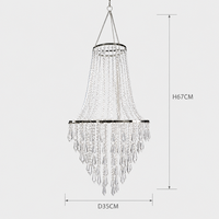 Nouveau lustre décoratif en perles de cristal acrylique sur le thème du mariage pour vitrines, scènes et lieux de mariage