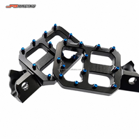JFGRACING Repose-pieds larges en alliage d'aluminium CNC pour moto, bleu brûlé, antidérapants, pour Surron Light Bee E-bike