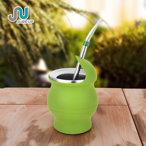 Taza de <span class=keywords><strong>Yerba</strong></span> Mate de acero inoxidable 304 de doble pared con logotipo personalizado sudamericano, <span class=keywords><strong>chimarrao</strong></span>, bebida, té, cerveza, café, taza Mate - Product Image 1