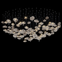 Lustre de décoration d'intérieur en forme de fleur lumière hôtel villa centre commercial escalier projet personnalisé lustre LED moderne