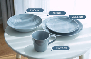 Ensemble de vaisselle en céramique de couleur unie royale britannique <span class=keywords><strong>assiette</strong></span> à steak tasse en céramique <span class=keywords><strong>assiette</strong></span> <span class=keywords><strong>gris</strong></span> <span class=keywords><strong>clair</strong></span> nordique - Product Image 3