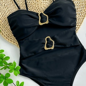 प्रशिक्षण स्विमसूट कस्टम स्विमसूट ठोस खाली हाई लेग लक्जरी सेक्सी वन-पीस स्ट्रिंग बिकनी सेट एक कंधे की उच्च कट वाली महिला स्विमसूट - Product Image 5