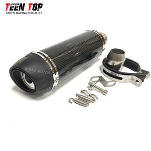 Silencieux d'échappement de <span class=keywords><strong>moto</strong></span> universel 51mm pour MT03 Z800 ZX10R ZX14R Ninja650R <span class=keywords><strong>manchon</strong></span> en Fiber de carbone véritable + silencieux en Nylon - Product Image 5